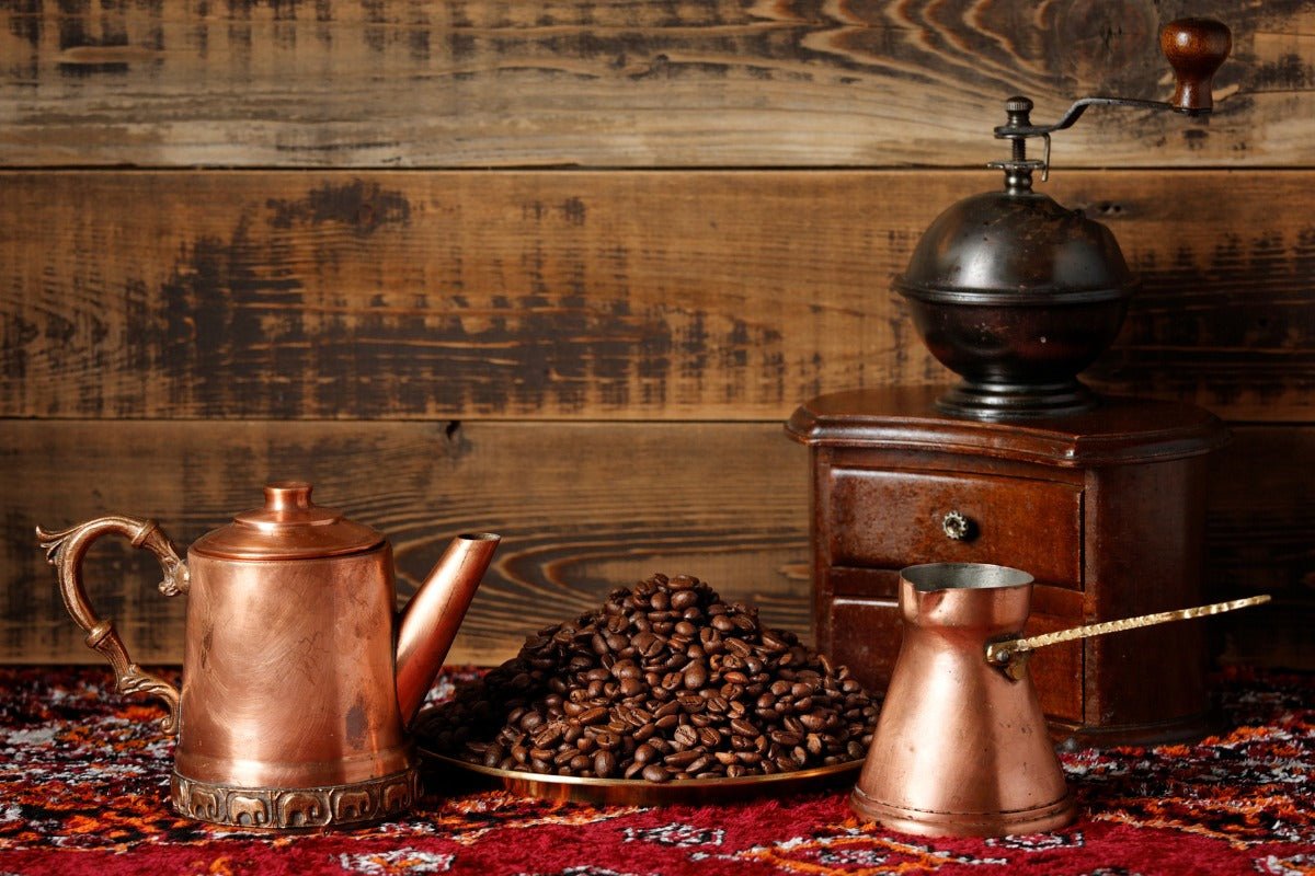 HOMSFOU Turkse koffiepot koper 320 ml Cezve koffieset voor traditionele HOMSFOU Turkse koffiepot koper 320 ml Cezve koffieset voor traditionele