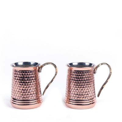 Hammered Copper Mug Set Of Two - Turkish Gift Buy