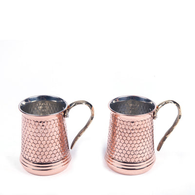 Hammered Copper Mug Set Of Two - Turkish Gift Buy