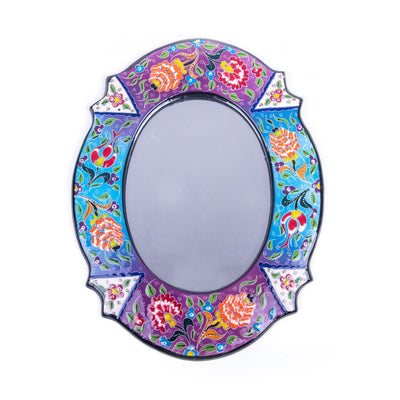 Turkish Ceramic Handmade Oval Mirror - 34 cm (13.6'') - Turkish Gift Buy