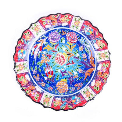 Turkish Ceramic Handmade Plate - 25 cm (10'') - Turkish Gift Buy