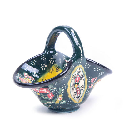 Turkish Ceramic Handmade Small Basket - Turkish Gift Buy