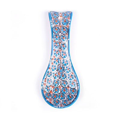 Turkish Ceramic Handmade Spoon Rest - Iznik Design - Turkish Gift Buy