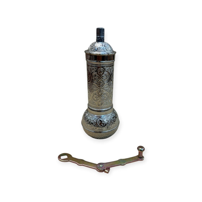 Authentic Turkish Copper Grinder, Silver - Turkish Gift Buy