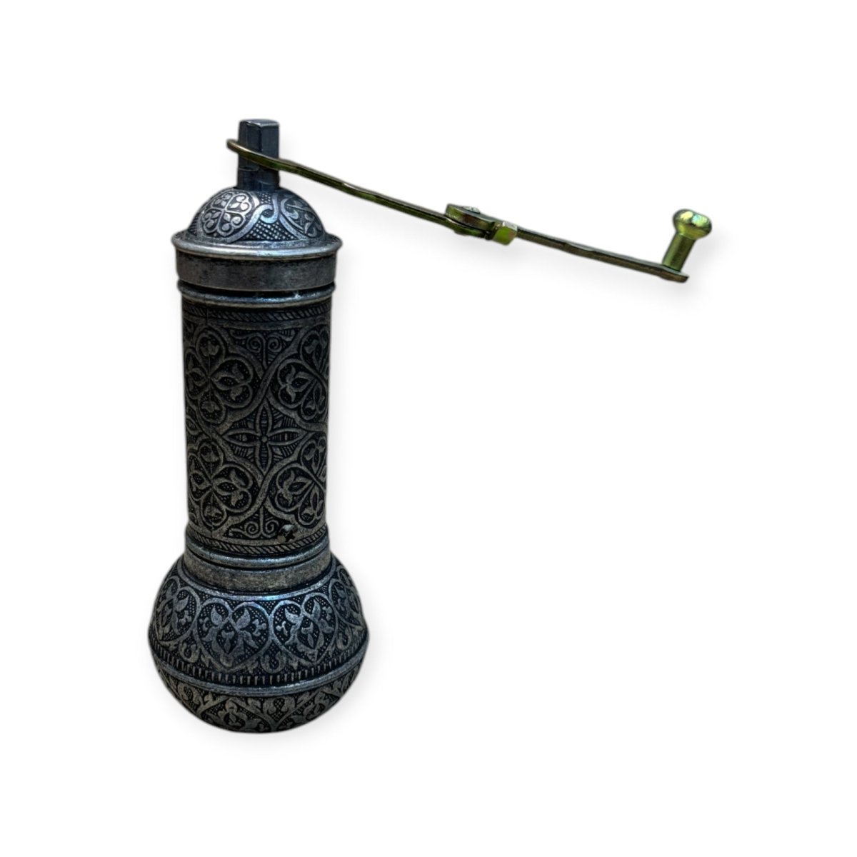 Authentic Turkish Copper Grinder, Silver Oxide
