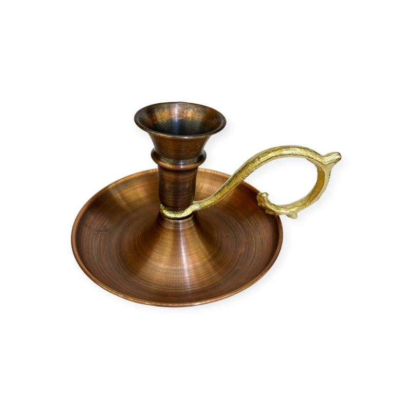 Copper Candle Holder, Copper Coloured - Turkish Gift Buy