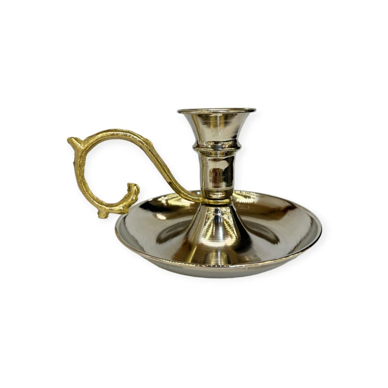 Copper Candle Holder, Silver Coloured - Turkish Gift Buy