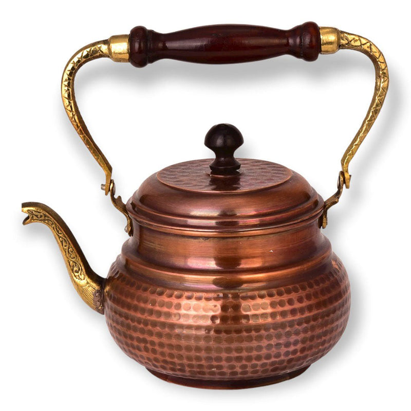 Turkish Copper Italian Teapot, Dark Coloured - Turkish Gift Buy