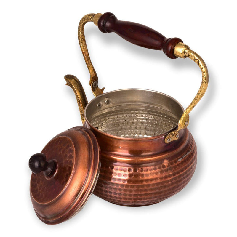 Turkish Copper Italian Teapot, Dark Coloured - Turkish Gift Buy