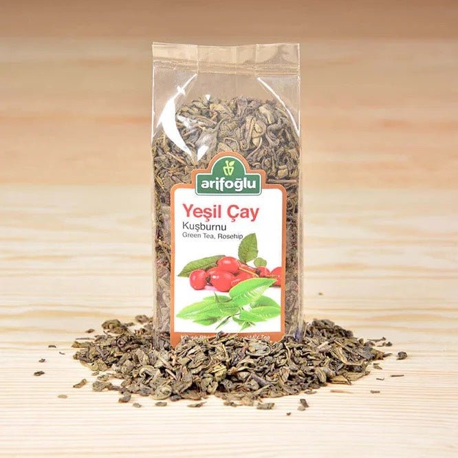 Arifoglu Green Tea With Rosehip - 4.94oz - Turkish Gift Buy