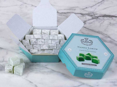 Cafer Erol Mint Delight In Hexagon Box - 14.11oz - Turkish Gift Buy