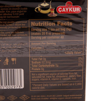 Caykur Altinbas Turkish Black Tea For Tea Pot - 40 Tea Bags - Turkish Gift Buy