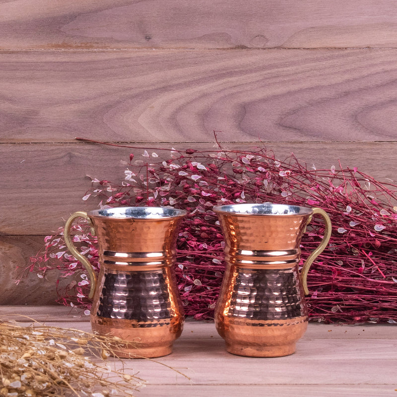Copper Mug Set Of Two - Turkish Gift Buy