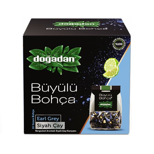 Dogadan Magical Bag Earl Grey Bergamot Flavored Black Tea - 10 Tea Bags - Turkish Gift Buy