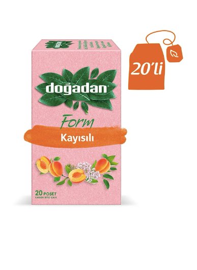 Dogadan Mixed Herbal Form Tea With Apricot - 20 Tea Bags - Turkish Gift Buy