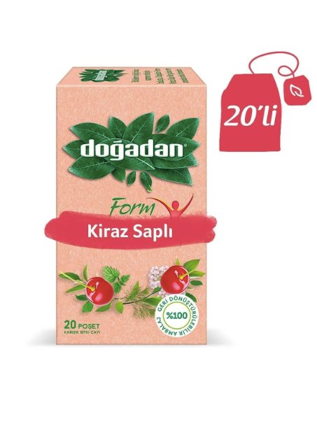 Dogadan Mixed Herbal Form Tea With Cherry Stalks - 20 Tea Bags - Turkish Gift Buy