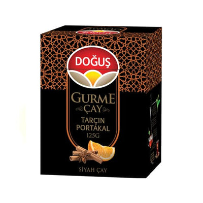 Dogus Gourmet Black Tea With Cinnamon Orange - 4.41oz - Turkish Gift Buy