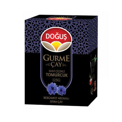 Dogus Gourmet Blue Flower Bud Black Tea With Bergamot - 4.41oz - Turkish Gift Buy