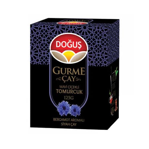 Dogus Gourmet Blue Flower Bud Black Tea With Bergamot - 4.41oz - Turkish Gift Buy