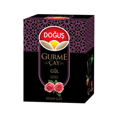 Dogus Gourmet Turkish Black Tea With Rose - 4.41oz - Turkish Gift Buy