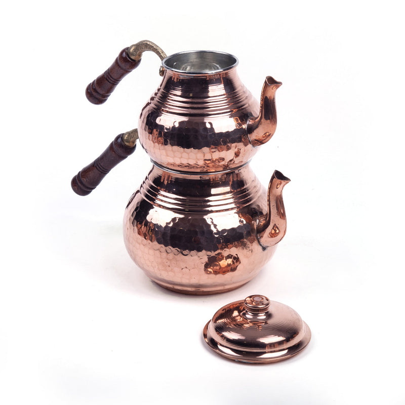Hammered Copper Turkish Tea Pot - Turkish Gift Buy