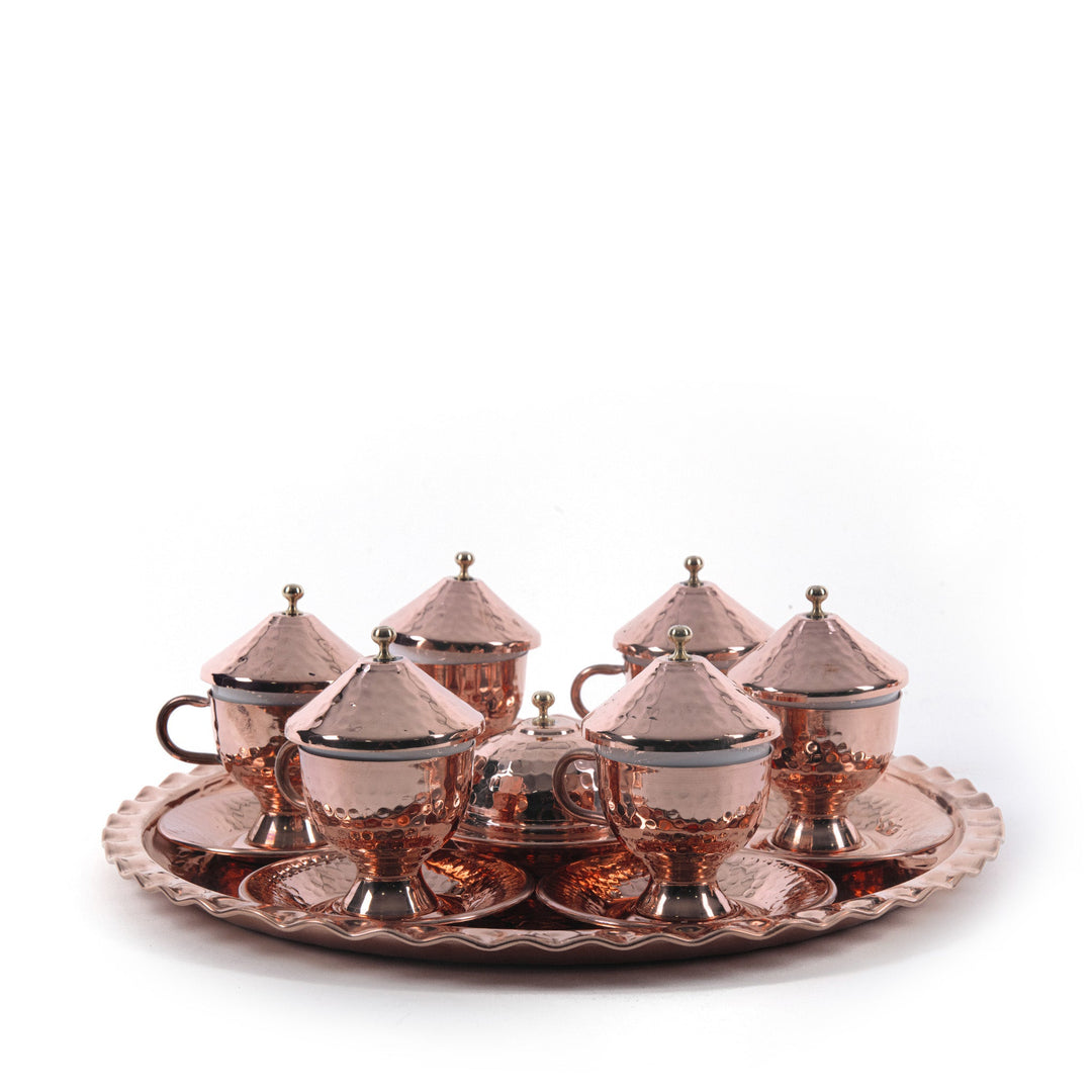 Handmade Copper Turkish Coffee Set Handmade Hammered Copper Turkish ...