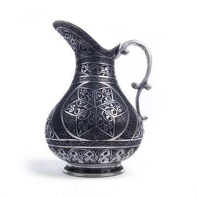 Heavy Engraved Handmade Copper Pitcher - Turkish Gift Buy