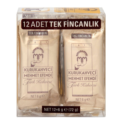 KuruKahveci Mehmet Efendi Turkish Coffee - 12 Packs - Turkish Gift Buy
