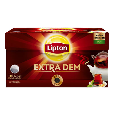 Lipton Extra Dem Black Tea For Tea Pot - 100 Tea Bags - Turkish Gift Buy