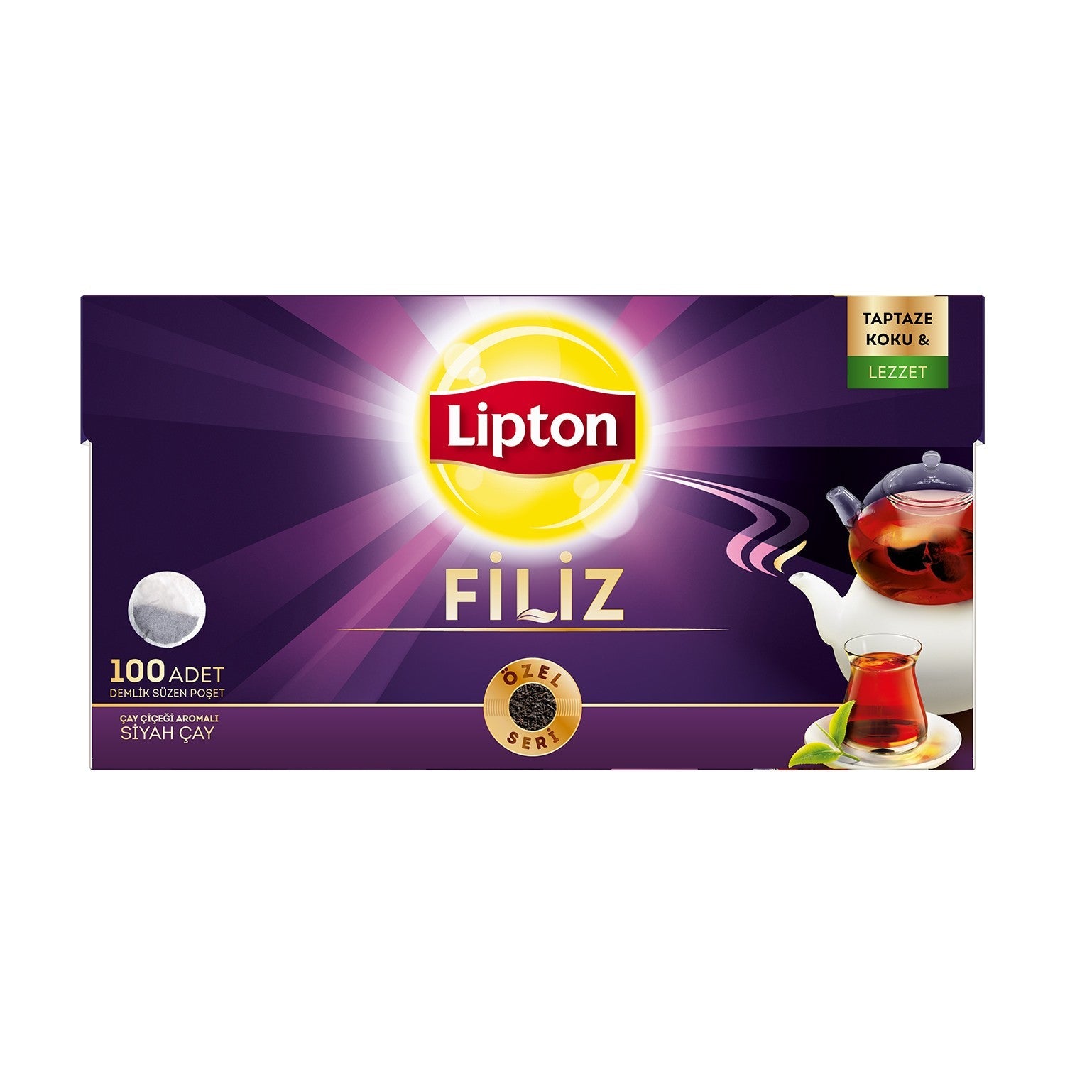 Lipton Filiz Black Tea For Tea Pot - 100 Tea Bags - Turkish Gift Buy