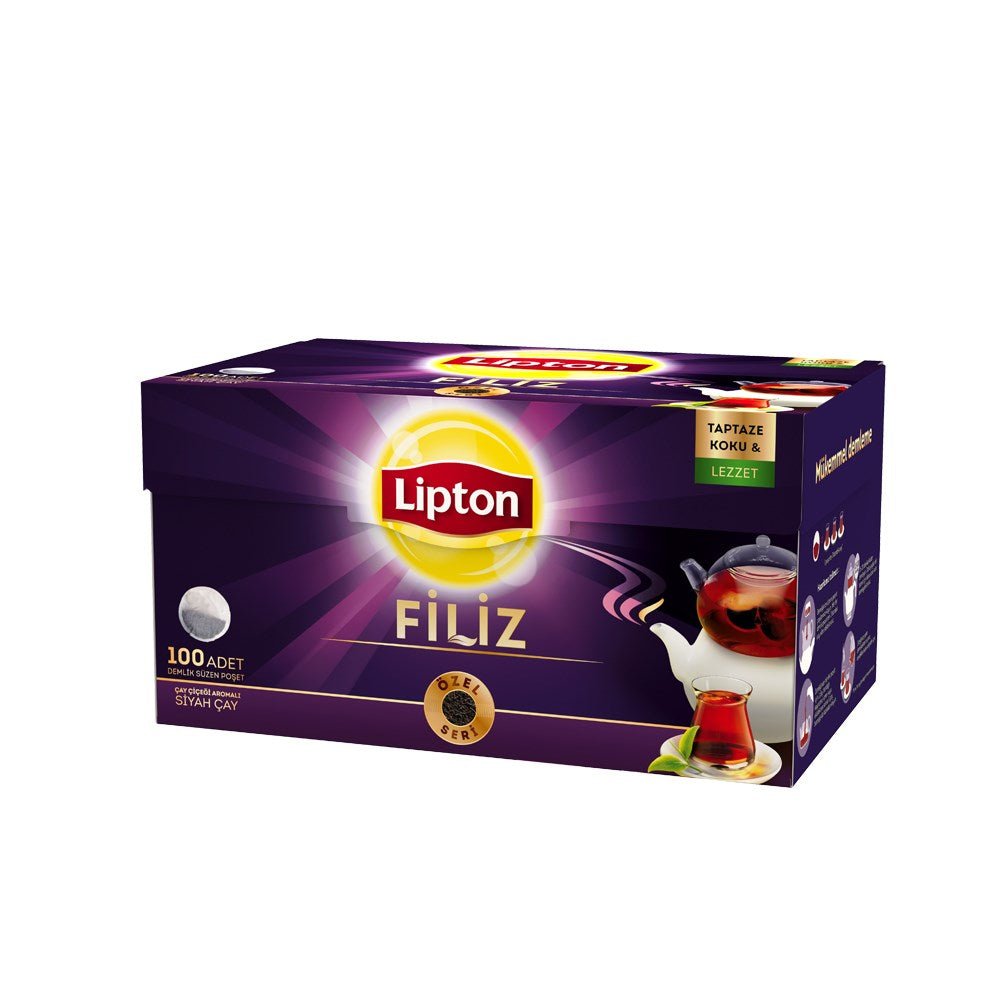 Lipton Filiz Black Tea For Tea Pot - 100 Tea Bags - Turkish Gift Buy