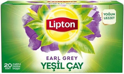 Lipton Green Tea Bergamot Flavored - 20 Tea Bags - Turkish Gift Buy