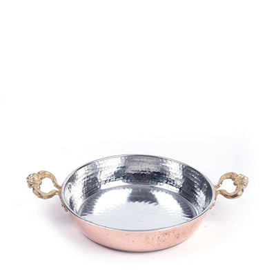 Traditional Hammered Copper Pan - 20cm - Turkish Gift Buy