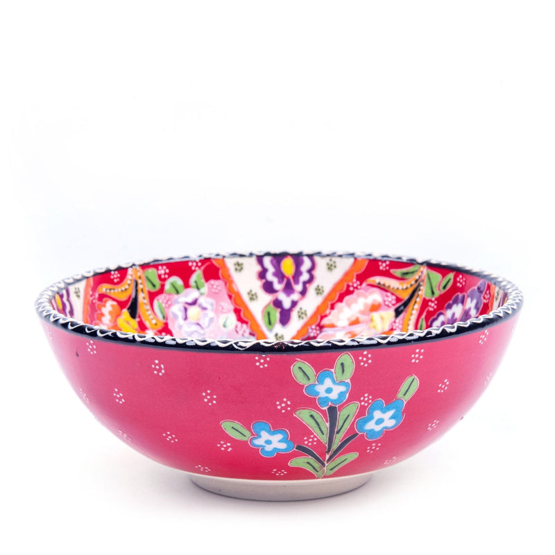 Turkish Ceramic Handmade Flat Bowl - 15 cm (6&