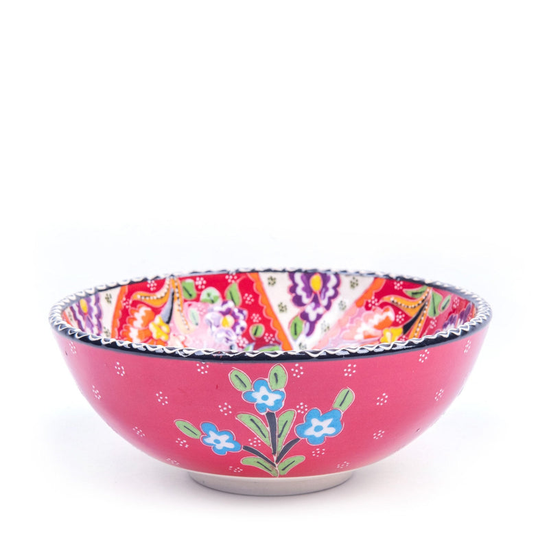 Turkish Ceramic Handmade Flat Bowl - 15 cm (6&