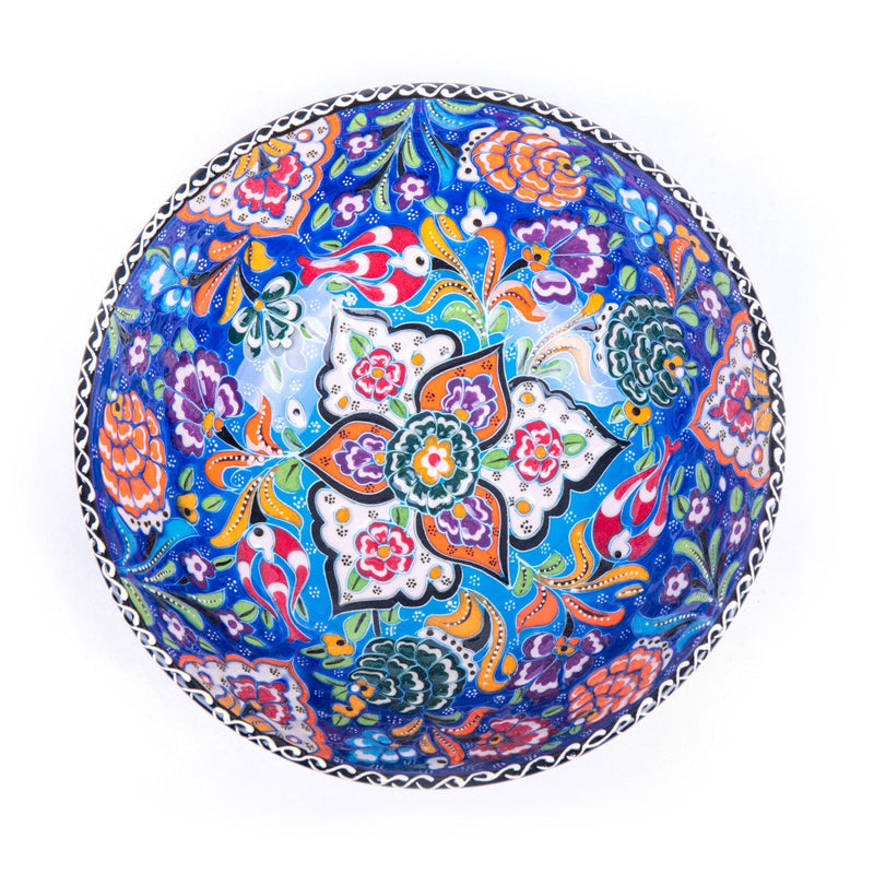 Turkish Ceramic Handmade Flat Bowl - 20 cm (8&