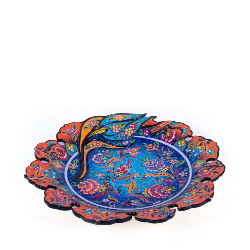 Turkish Ceramic Handmade Motif Cut Plate - 30 cm (12&