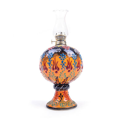 Turkish Ceramic Handmade Oil Lamp With Glass - Turkish Gift Buy