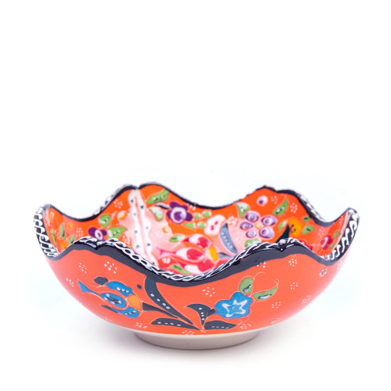Turkish Ceramic Handmade Relief Bowl - 16 cm (6.4&
