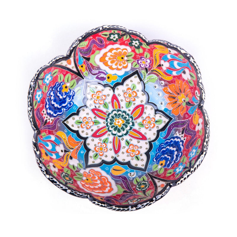 Turkish Ceramic Handmade Relief Bowl - 20 cm (8&