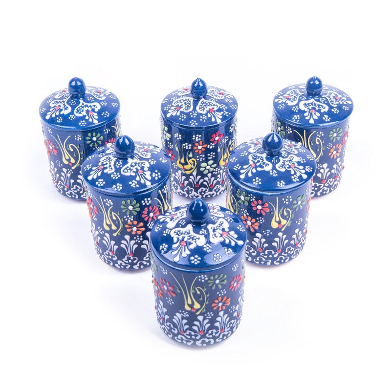 Turkish Ceramic Handmade Spice Set - Blue - Turkish Gift Buy