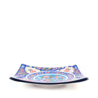 Turkish Ceramic Handmade Square Plate - 20 cm (8'') - Turkish Gift Buy