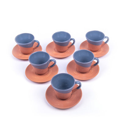 Turkish Handmade Pottery Coffee Set Of Six - Turkish Gift Buy