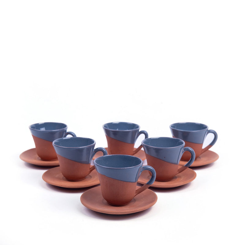 Turkish Handmade Pottery Coffee Set Of Six - Turkish Gift Buy
