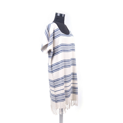 Turkish Towel, Beach Dress With Striped, Blue - Turkish Gift Buy