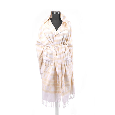Turkish Towel, Hooded Bathrobe, Yellow - Turkish Gift Buy