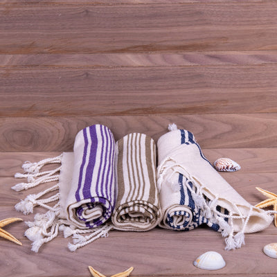 Turkish Towel, Peshkir, Hand Towel Set Of Three - Turkish Gift Buy