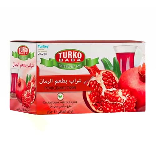 Turko Baba Pomegranate Fruit Tea - 40 Tea Bags - Turkish Gift Buy
